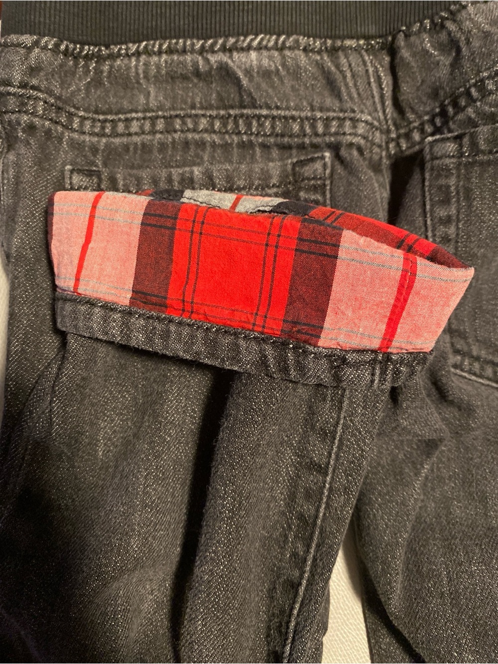 GYMBOREE Black and Gray Pull-On Jeans - Picture 3 of 5